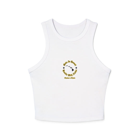 Made In Hawaii Handle With Aloha Women's Micro Rib Racer Tank Top