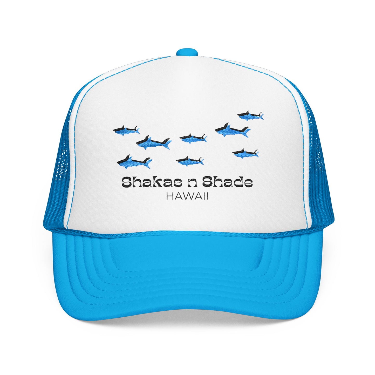 Shark Shadows Embroidered Foam Trucker Hat