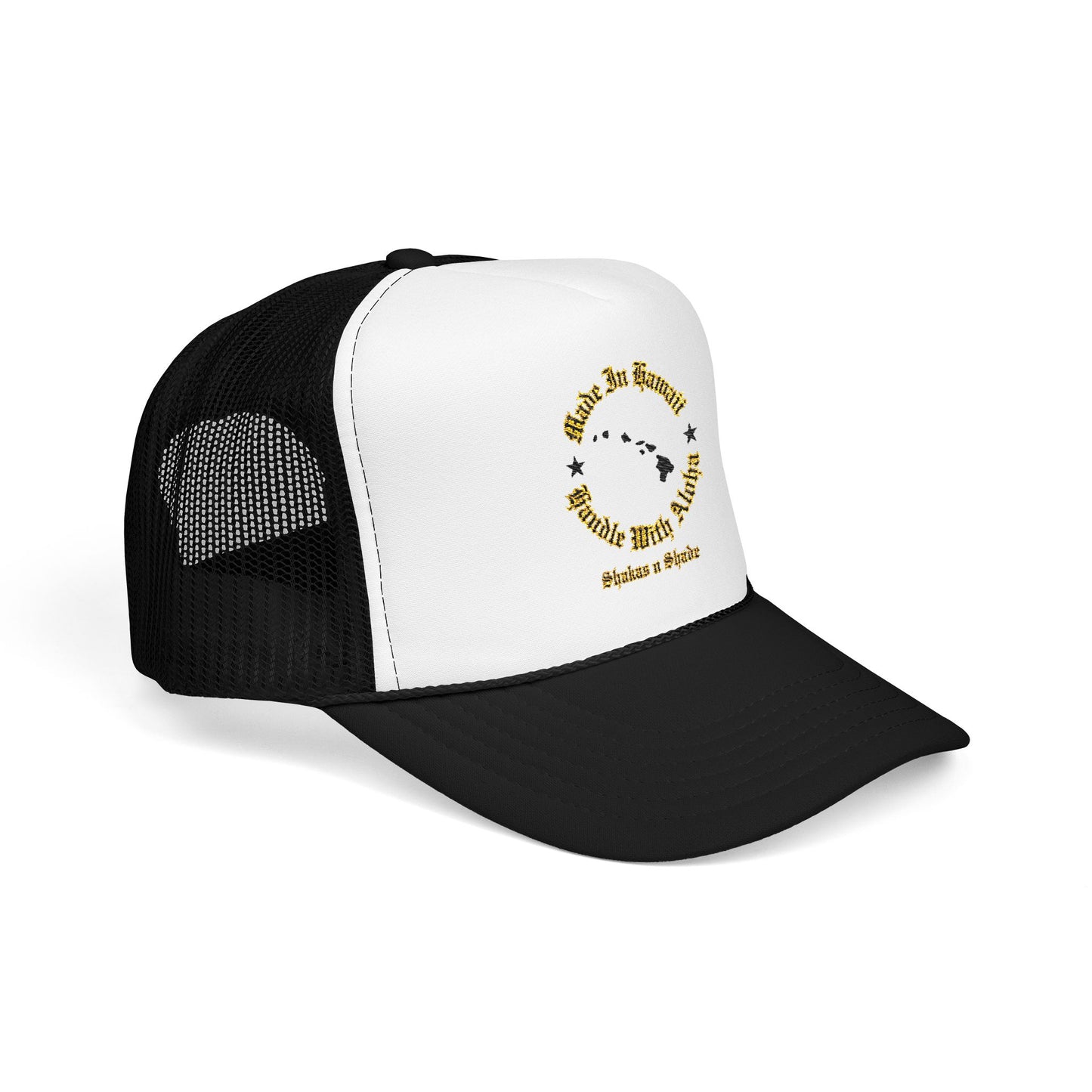 Made In Hawaii Handle With Aloha Embroidered Foam Trucker Hat