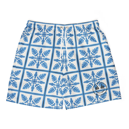 Blue Pineapple Quilt Boardshort