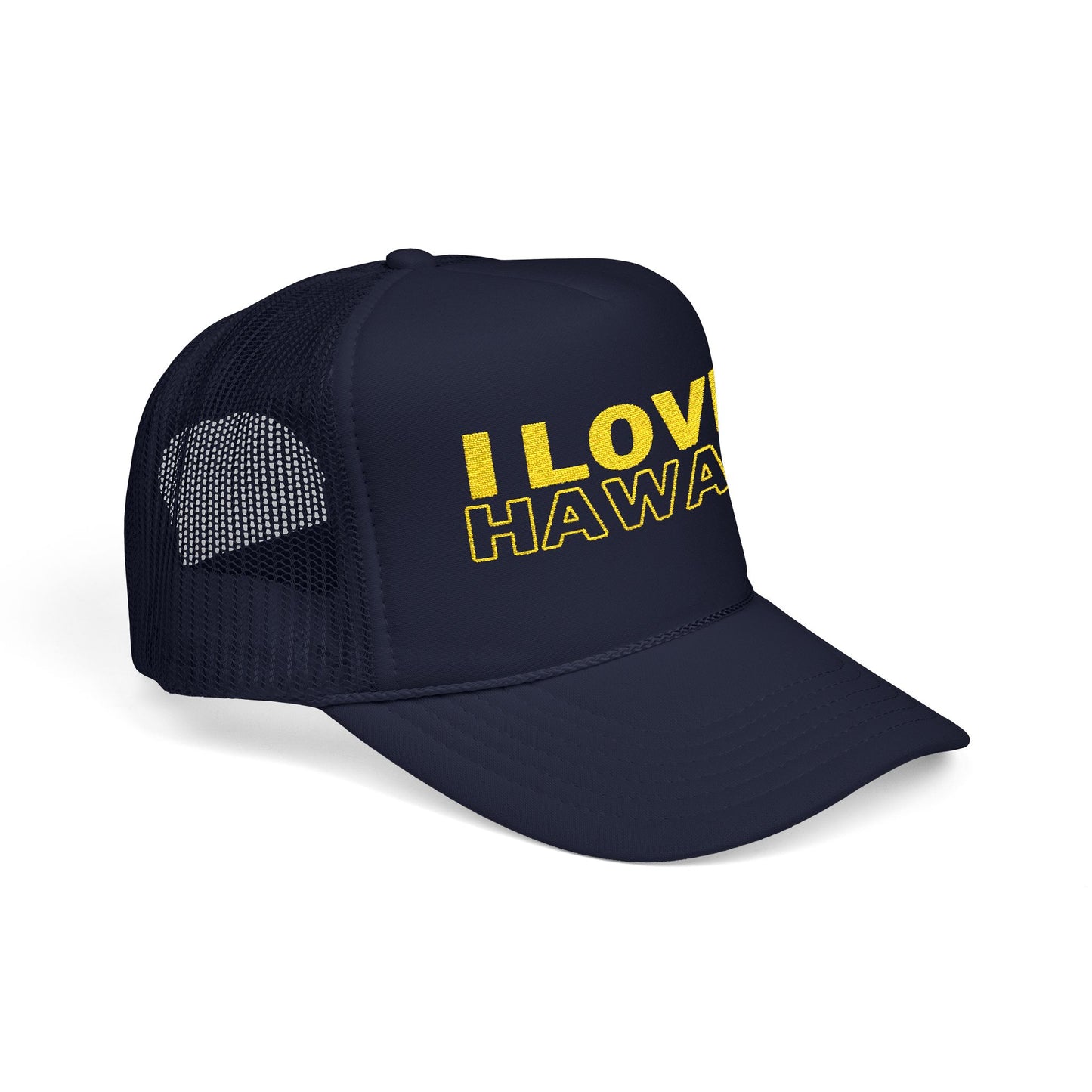 I Love Hawaii Embroidered Foam Trucker Hat