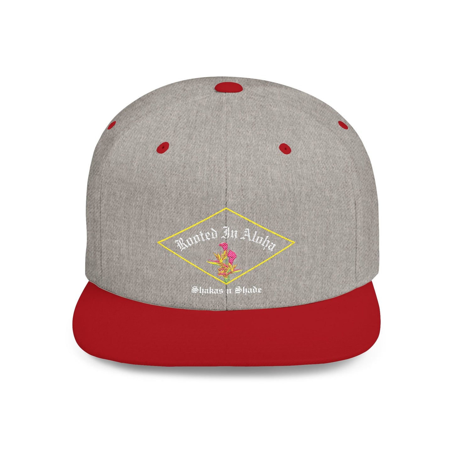 Rooted In Aloha Flat Bill Snapback Cap
