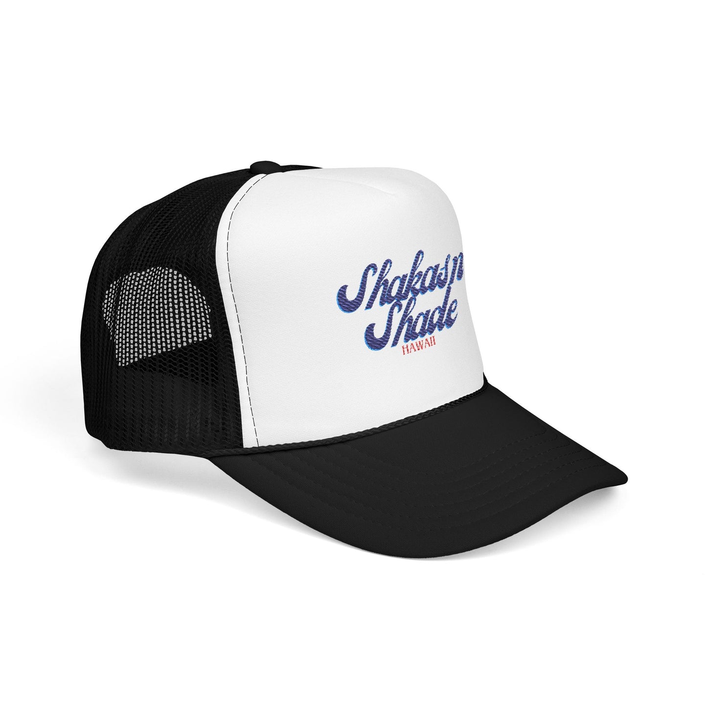 Retro Script Embroidered Foam Trucker Hat