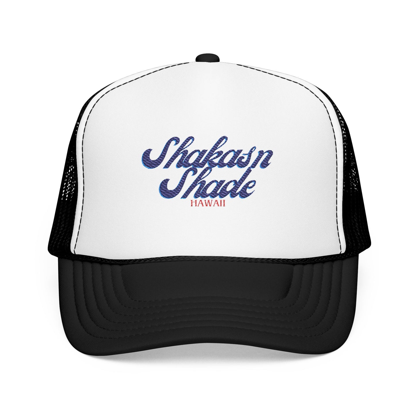 Retro Script Embroidered Foam Trucker Hat