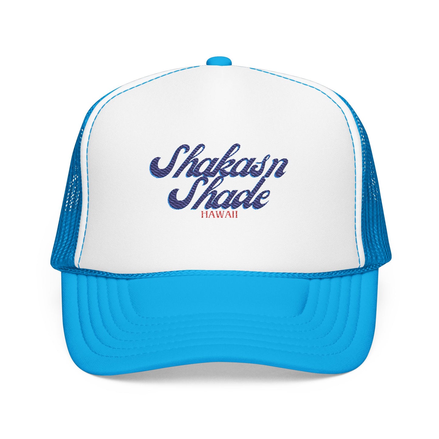 Retro Script Embroidered Foam Trucker Hat