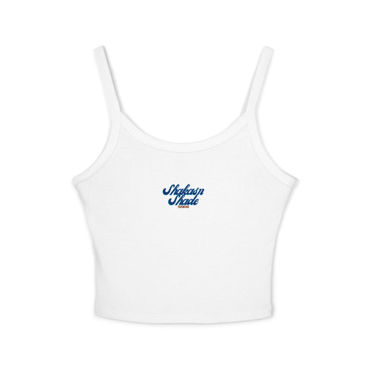 Retro Script Women's Spaghetti Strap Tank Top