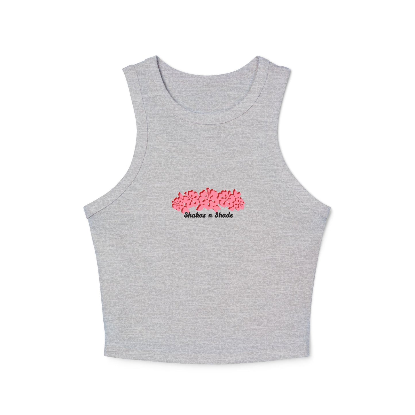 Hibiscus Shadows Women's Micro Rib Racer Tank Top