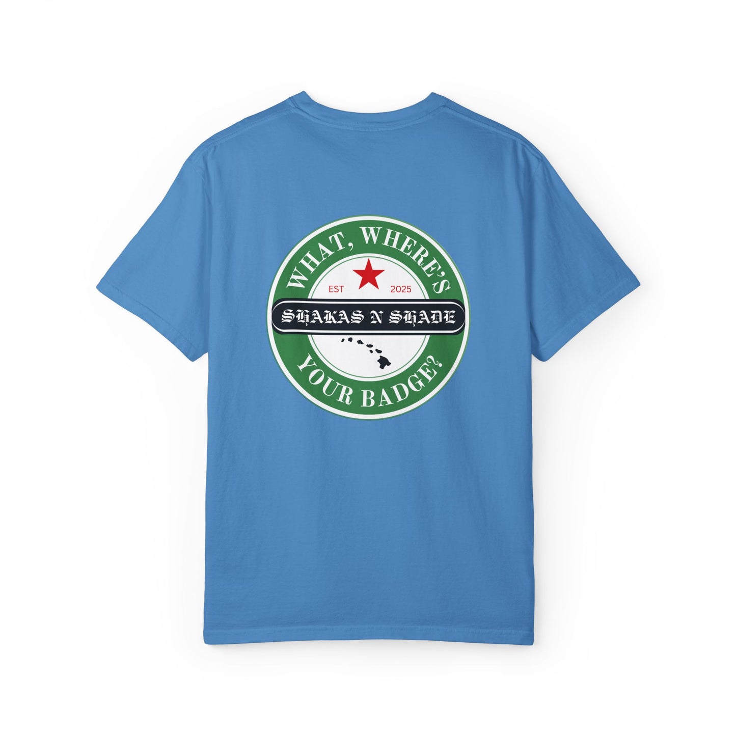 What, Where's Your Badge? Mens T-Shirt