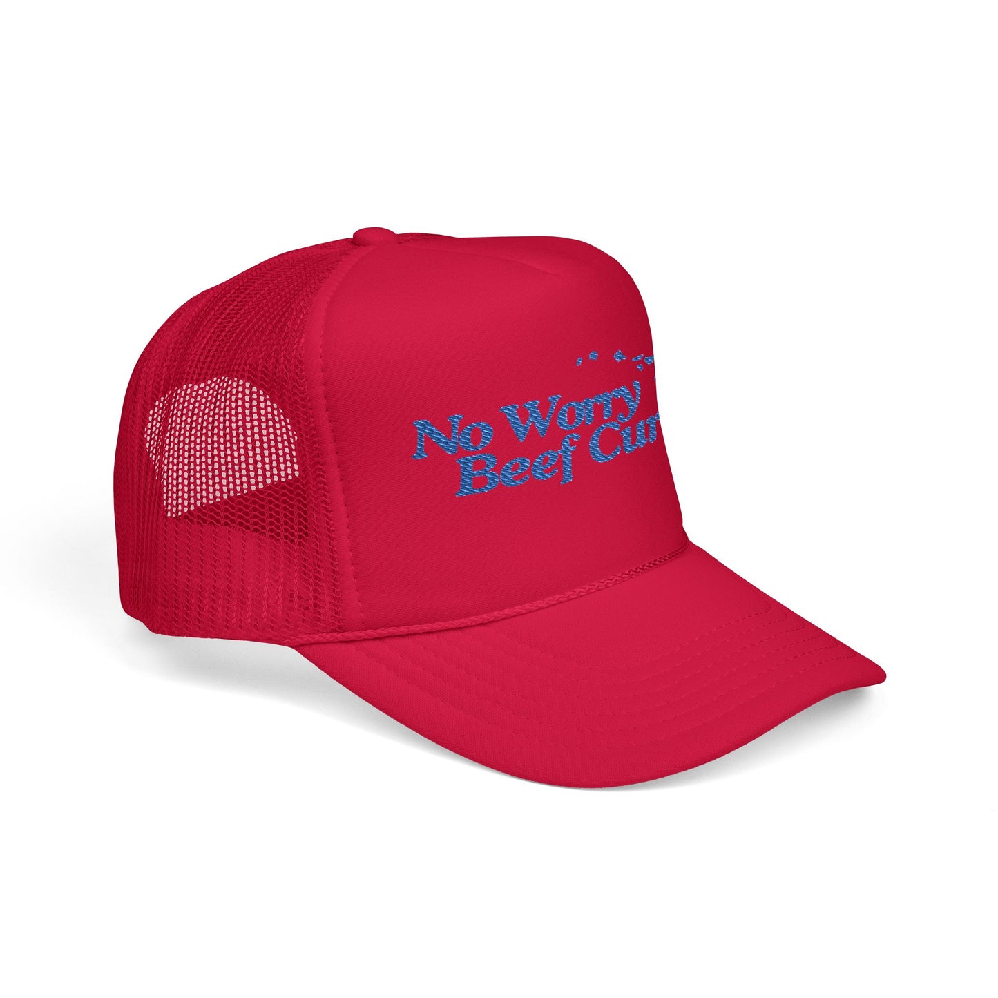 No Worry Beef Curry Embroidered Foam Trucker Hat