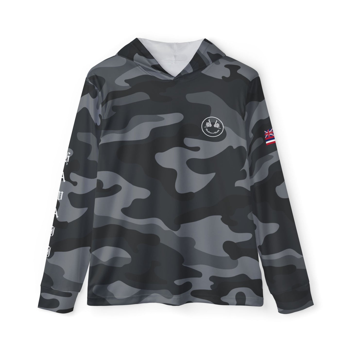 Black Camo Hooded UPF 50+ Sun Shader Shirt