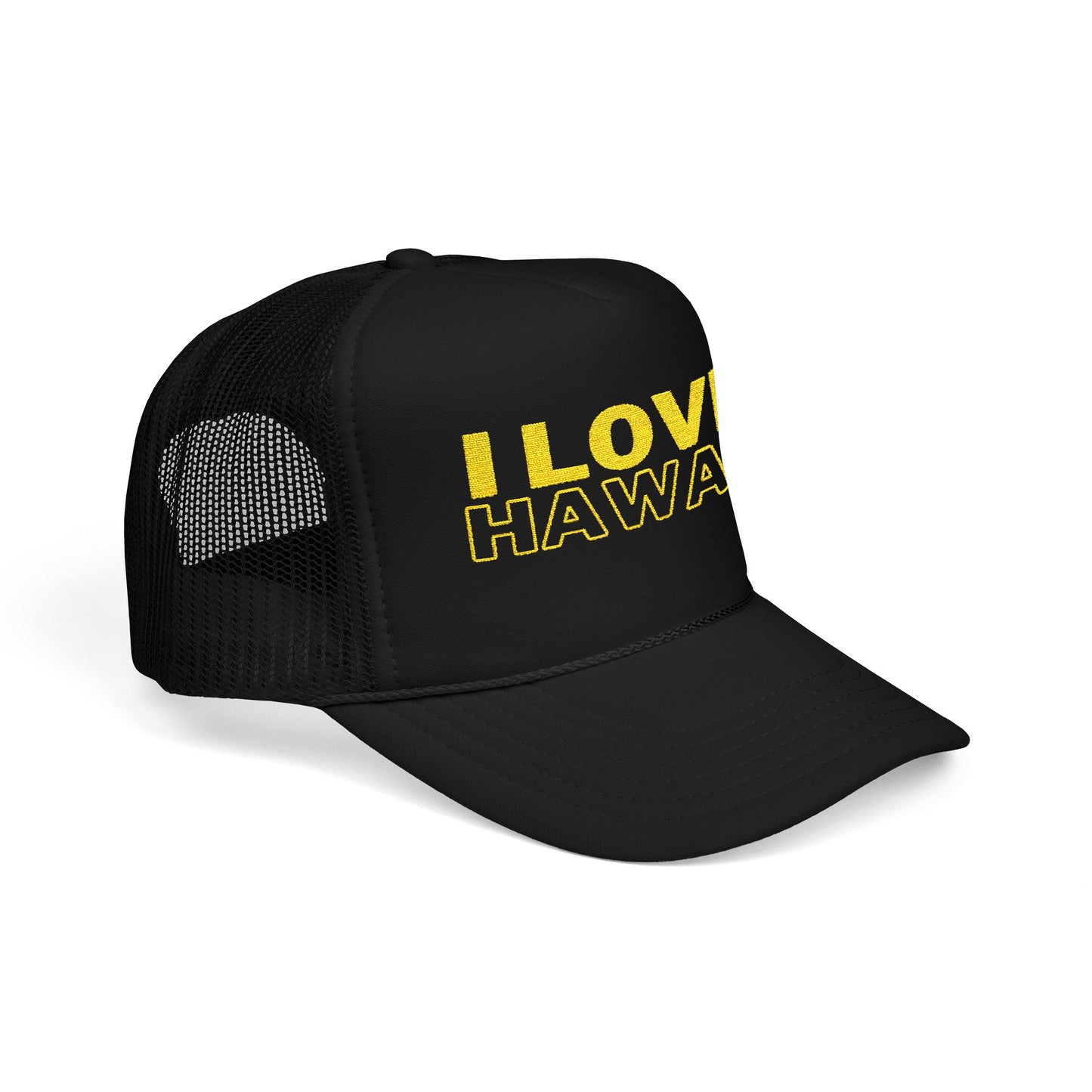 I Love Hawaii Embroidered Foam Trucker Hat