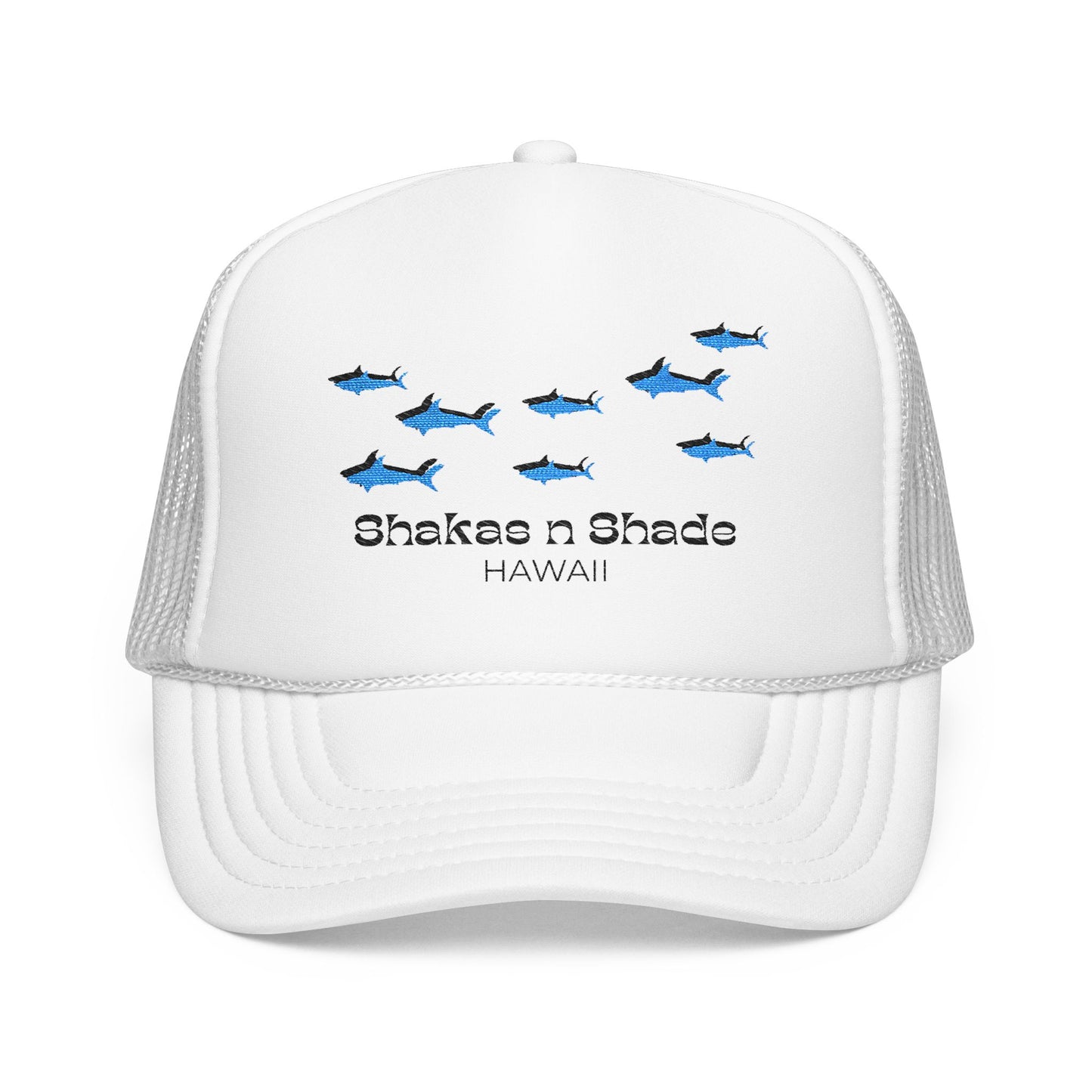Shark Shadows Embroidered Foam Trucker Hat