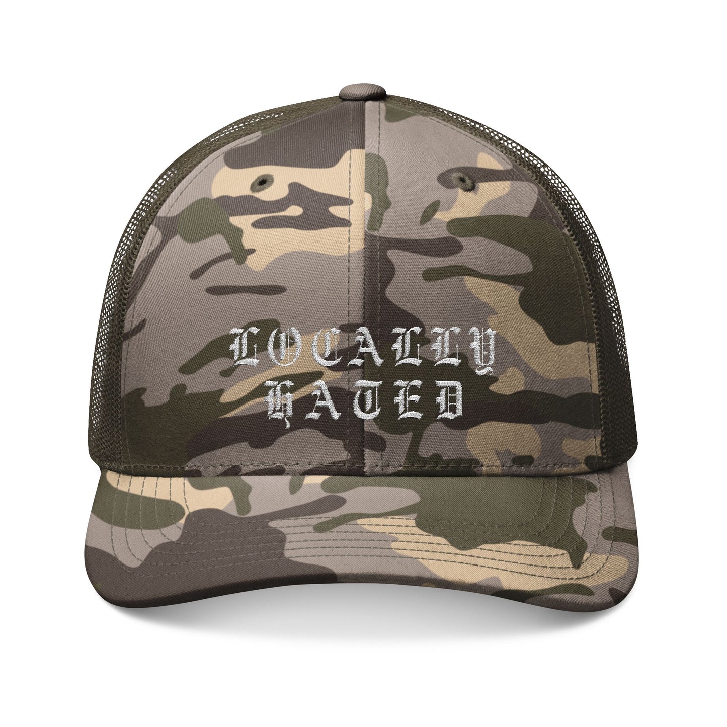 Locally Hated Camouflage Trucker Hat