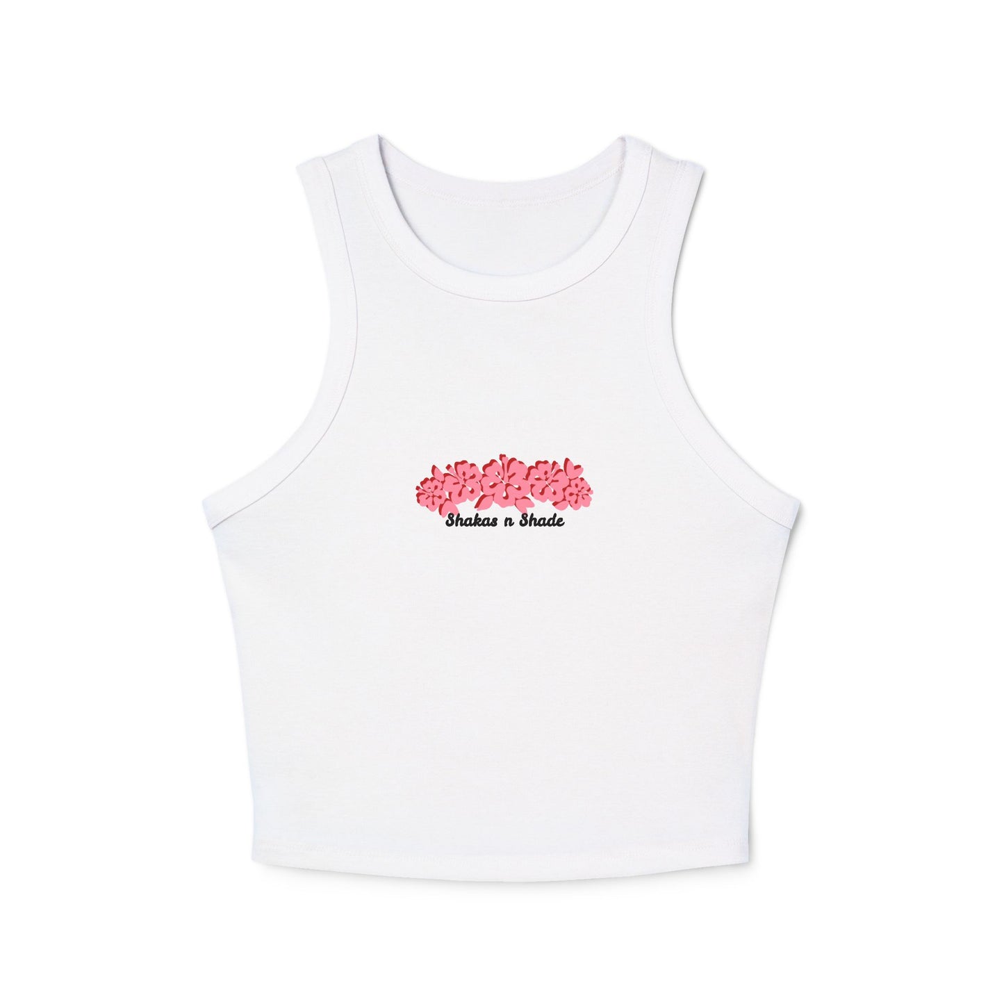 Hibiscus Shadows Women's Micro Rib Racer Tank Top
