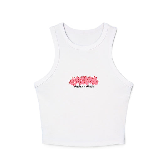 Hibiscus Shadows Women's Micro Rib Racer Tank Top