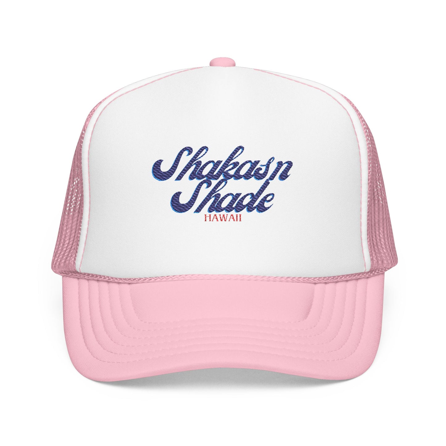 Retro Script Embroidered Foam Trucker Hat