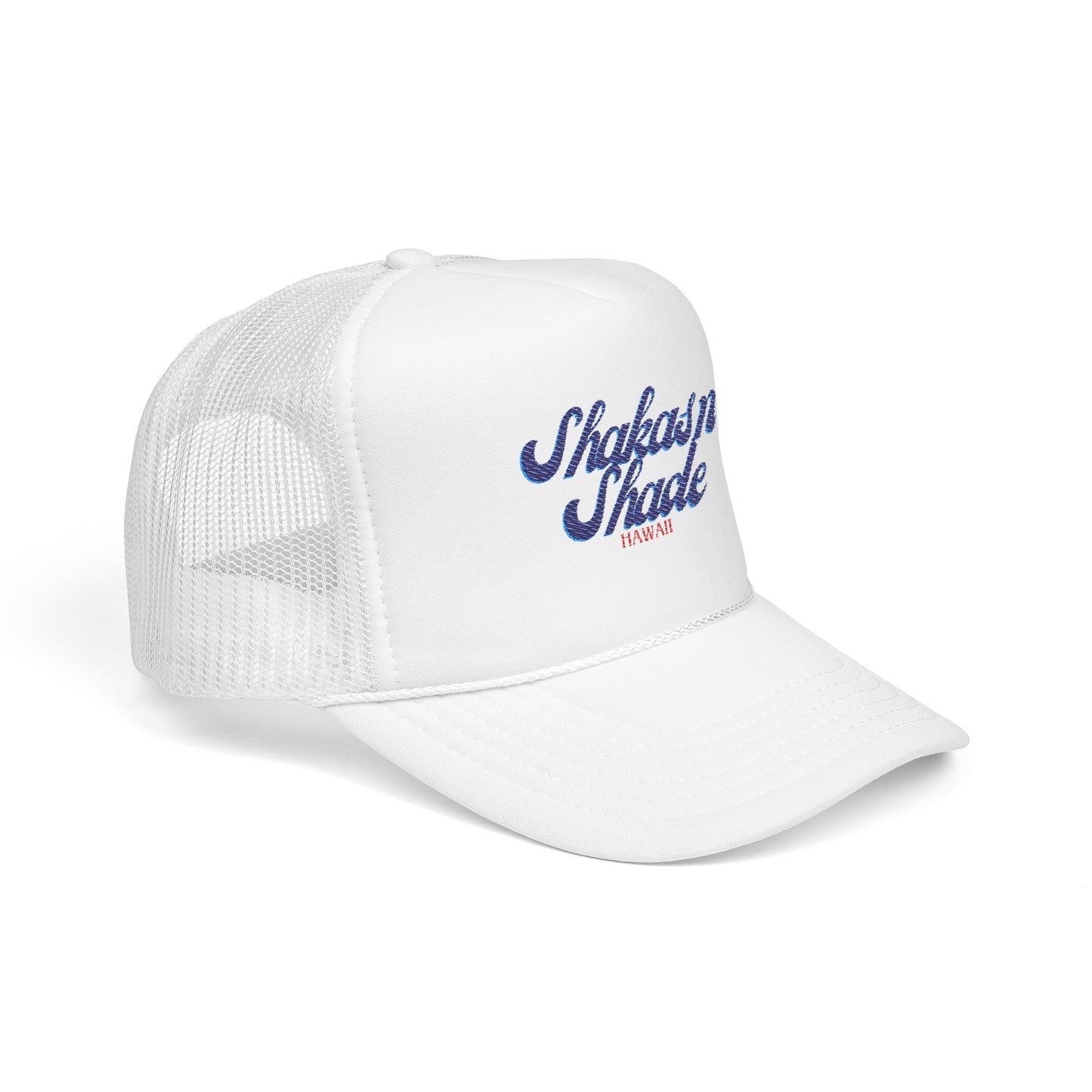 Retro Script Embroidered Foam Trucker Hat