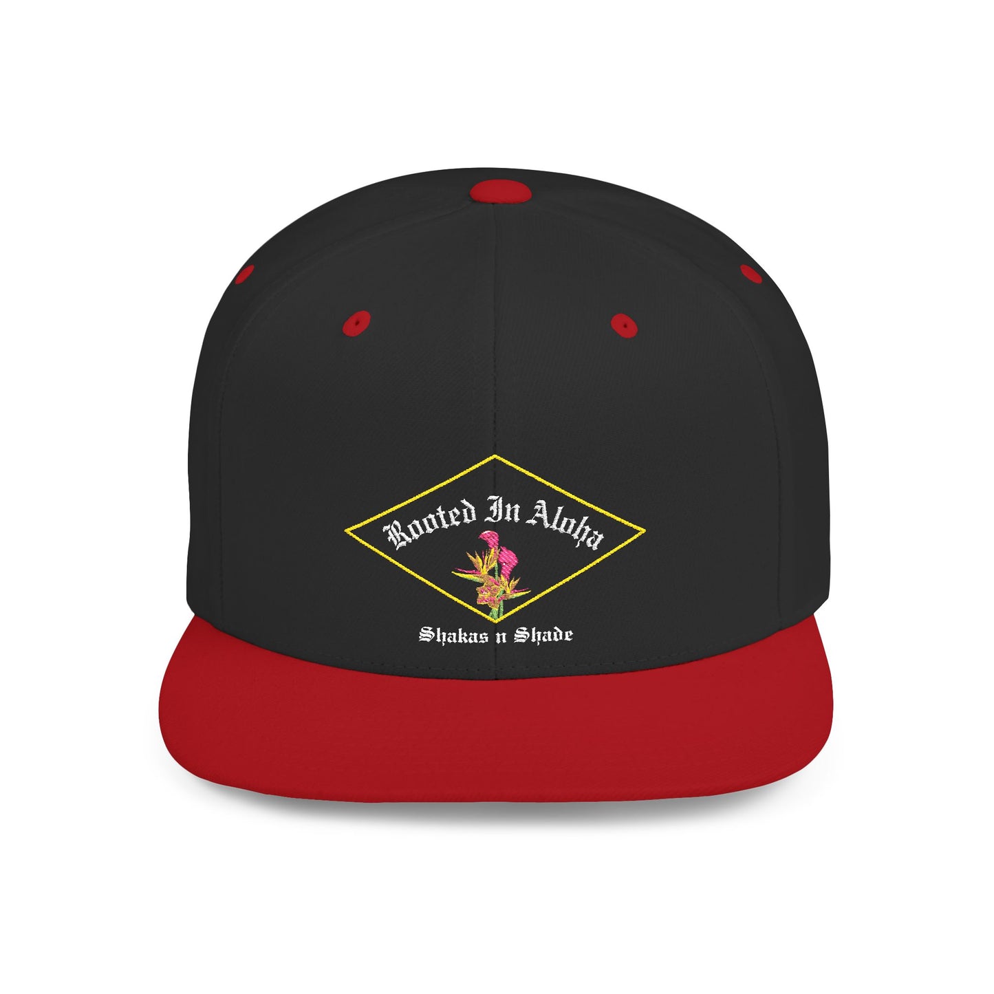 Rooted In Aloha Flat Bill Snapback Cap