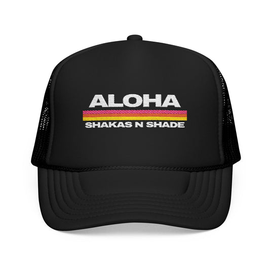 ALOHA Shakas n Shade Embroidered Foam Trucker Hat