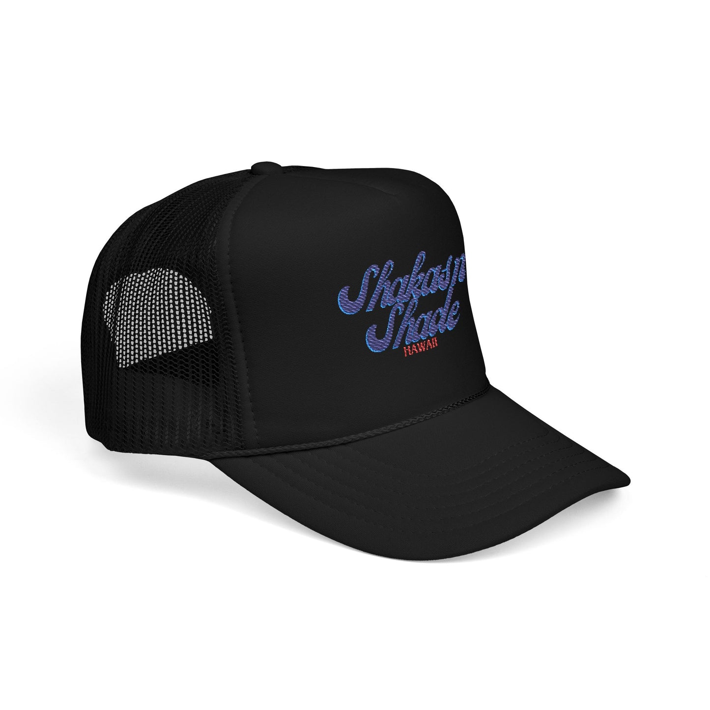 Retro Script Embroidered Foam Trucker Hat