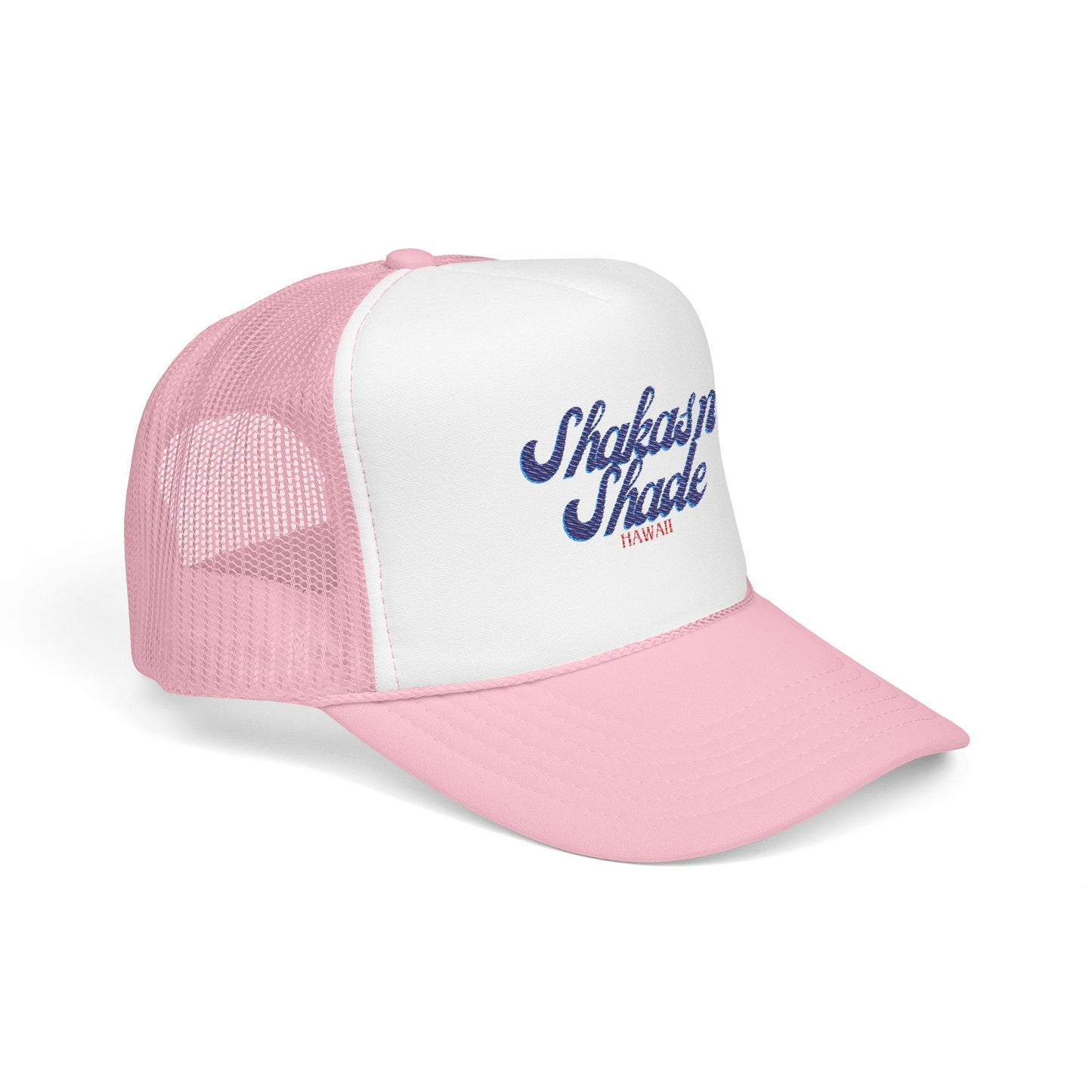Retro Script Embroidered Foam Trucker Hat