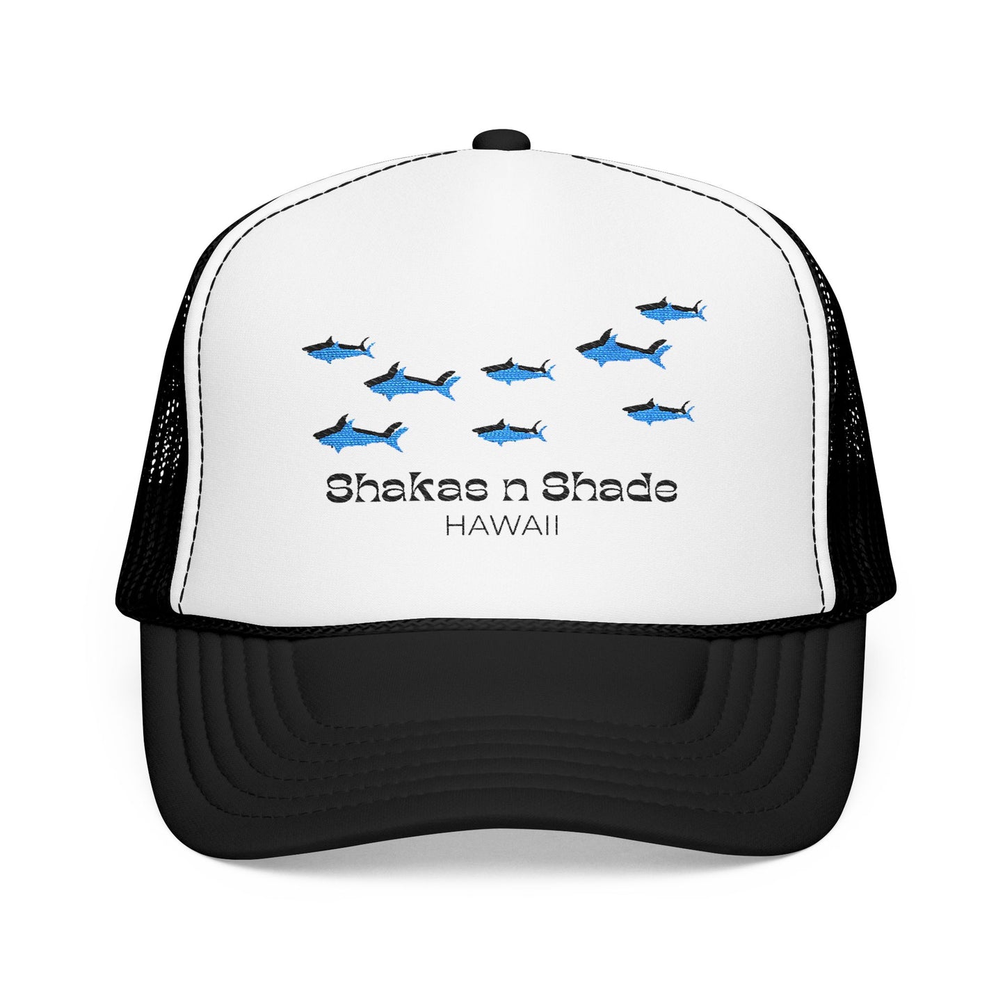 Shark Shadows Embroidered Foam Trucker Hat