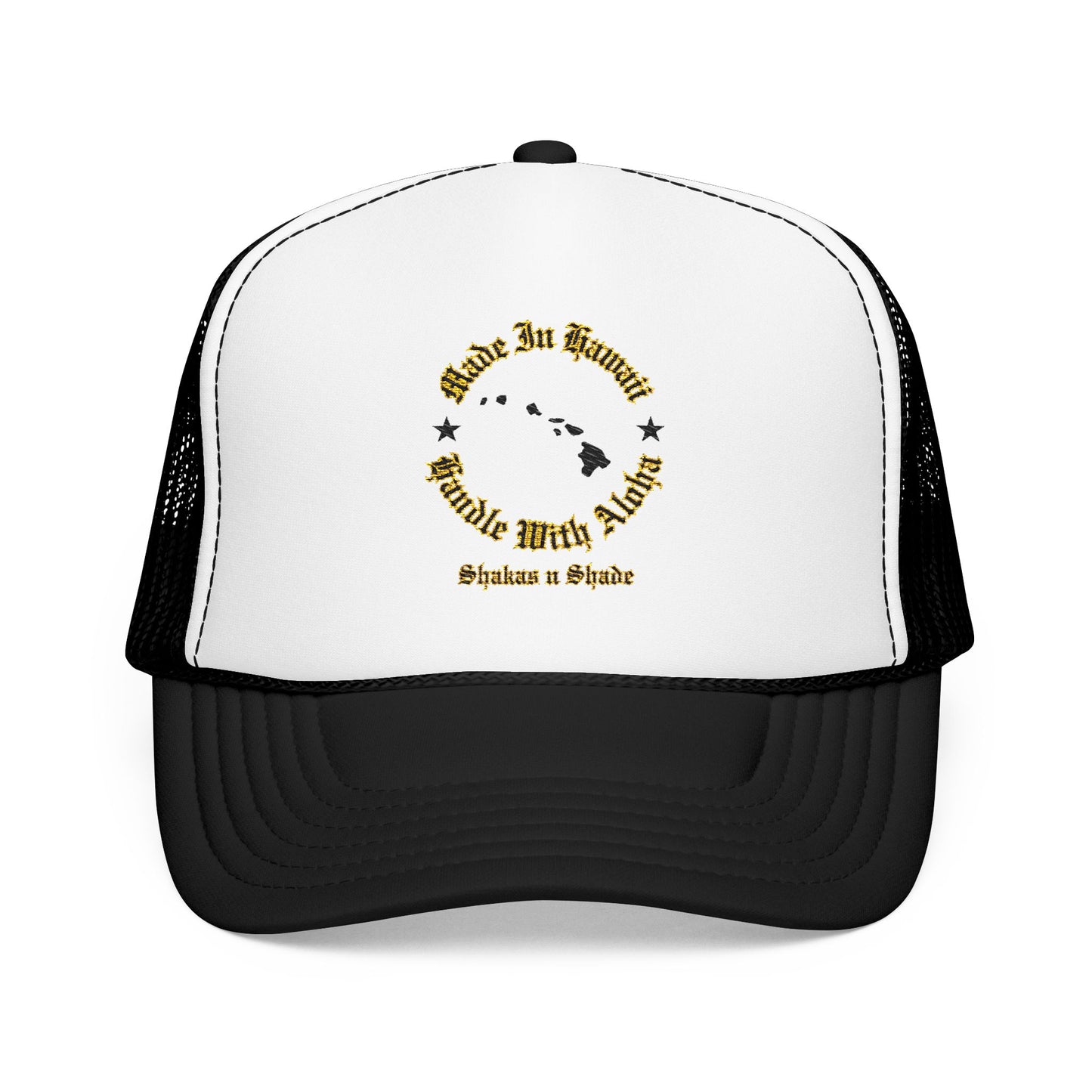 Made In Hawaii Handle With Aloha Embroidered Foam Trucker Hat