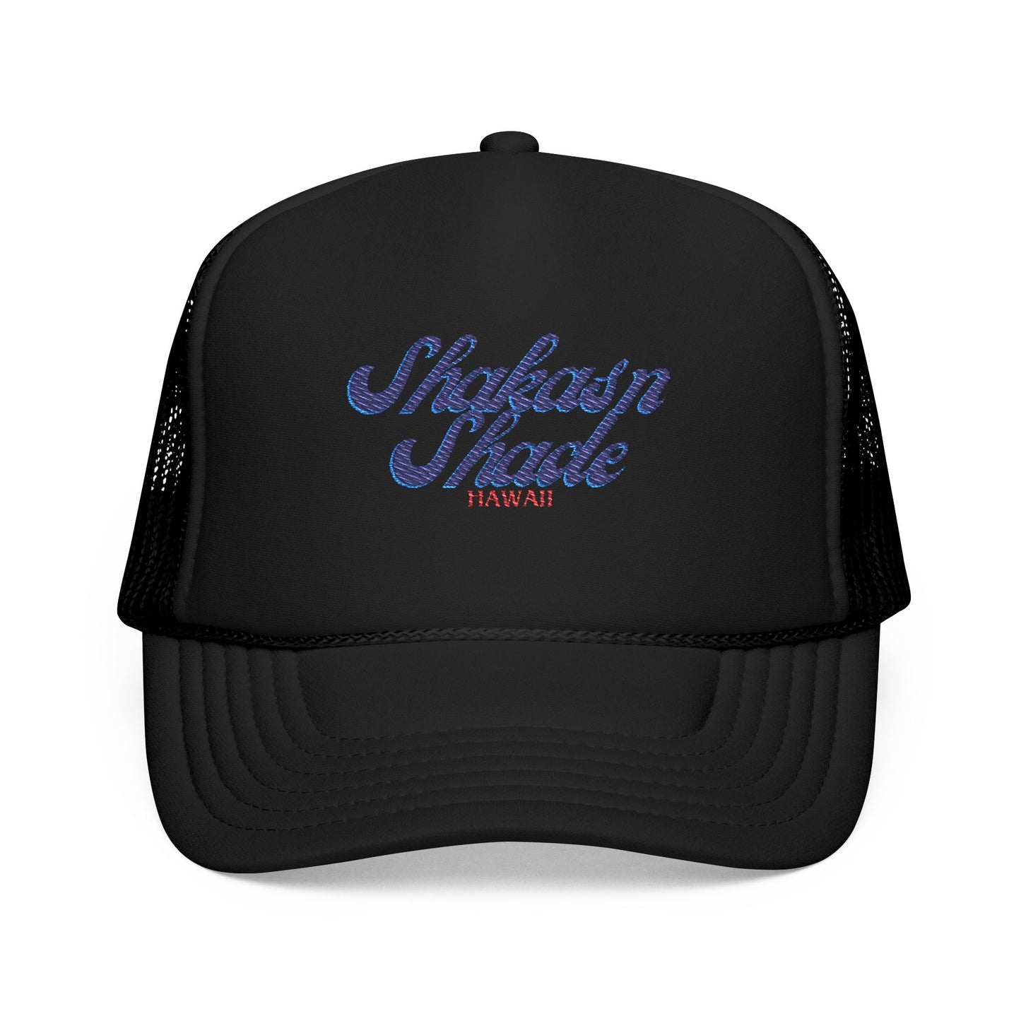 Retro Script Embroidered Foam Trucker Hat