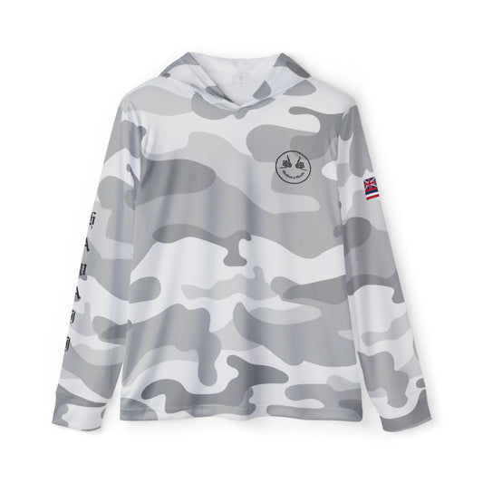 Grey Camo Hooded UPF 50+ Sun Shader Shirt