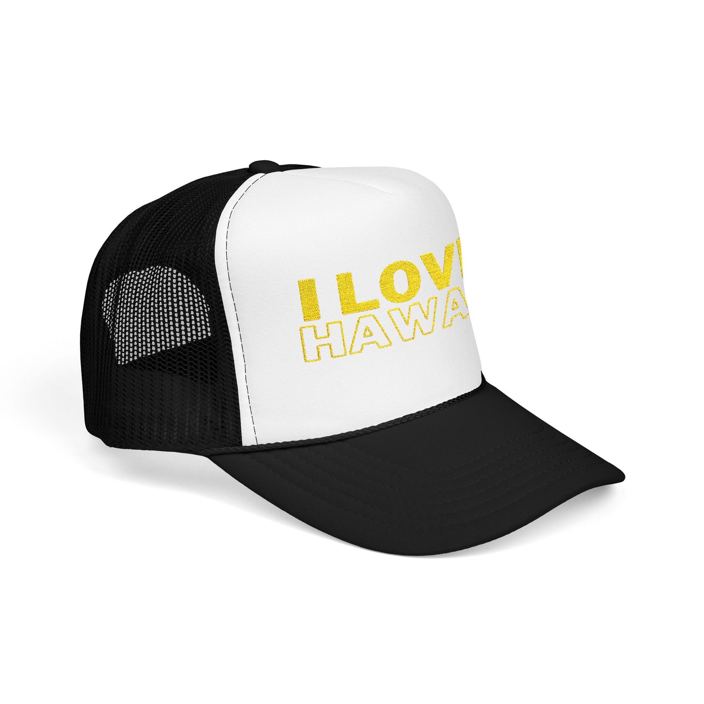 I Love Hawaii Embroidered Foam Trucker Hat