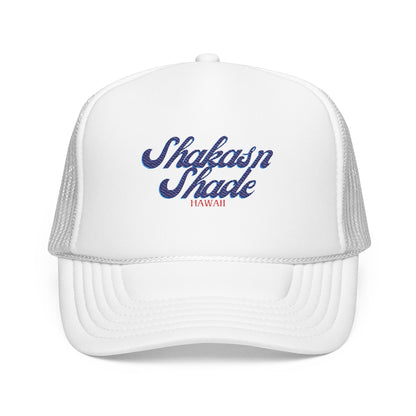 Retro Script Embroidered Foam Trucker Hat