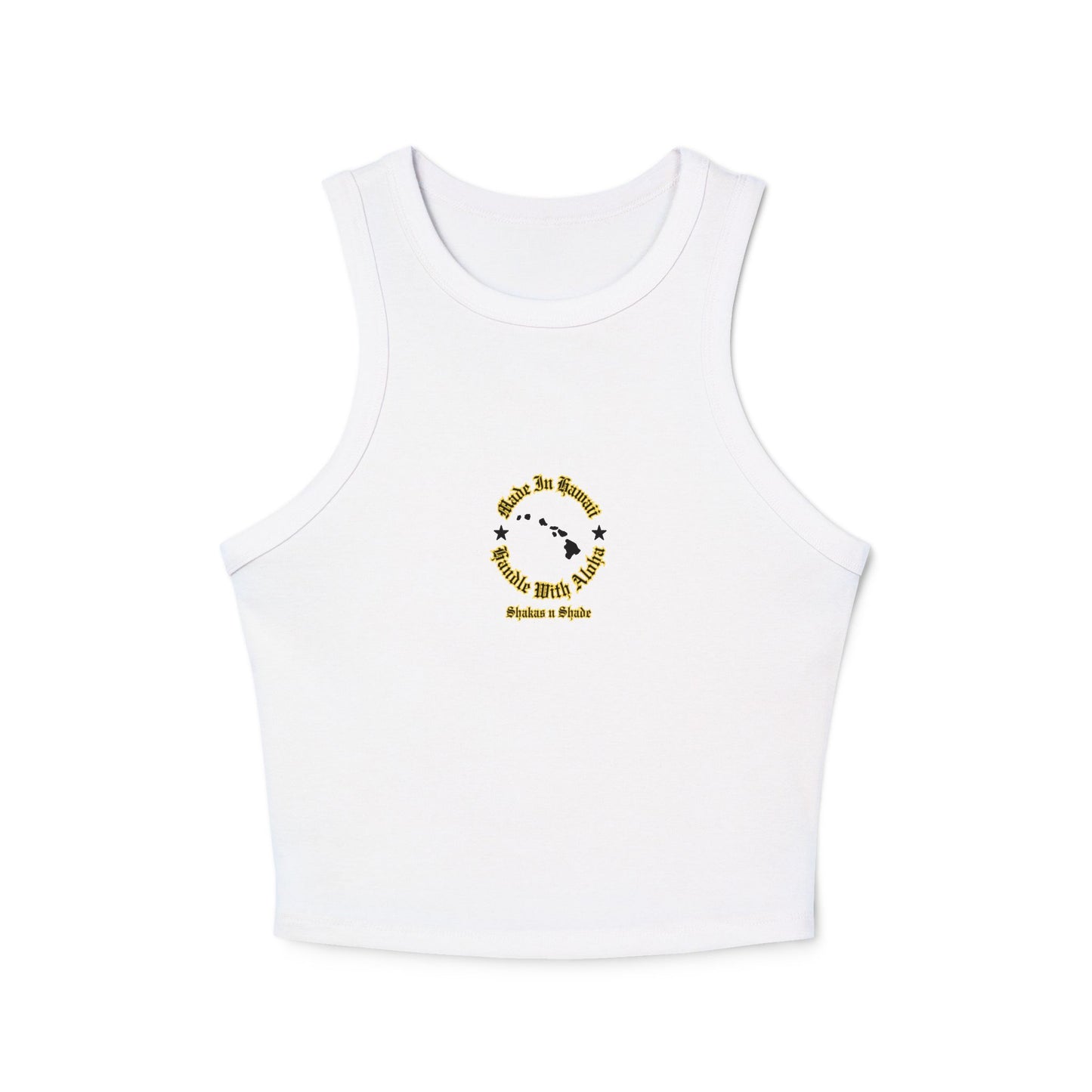 Made In Hawaii Handle With Aloha Women's Micro Rib Racer Tank Top