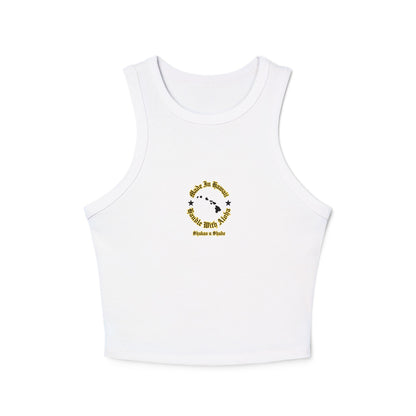 Made In Hawaii Handle With Aloha Women's Micro Rib Racer Tank Top