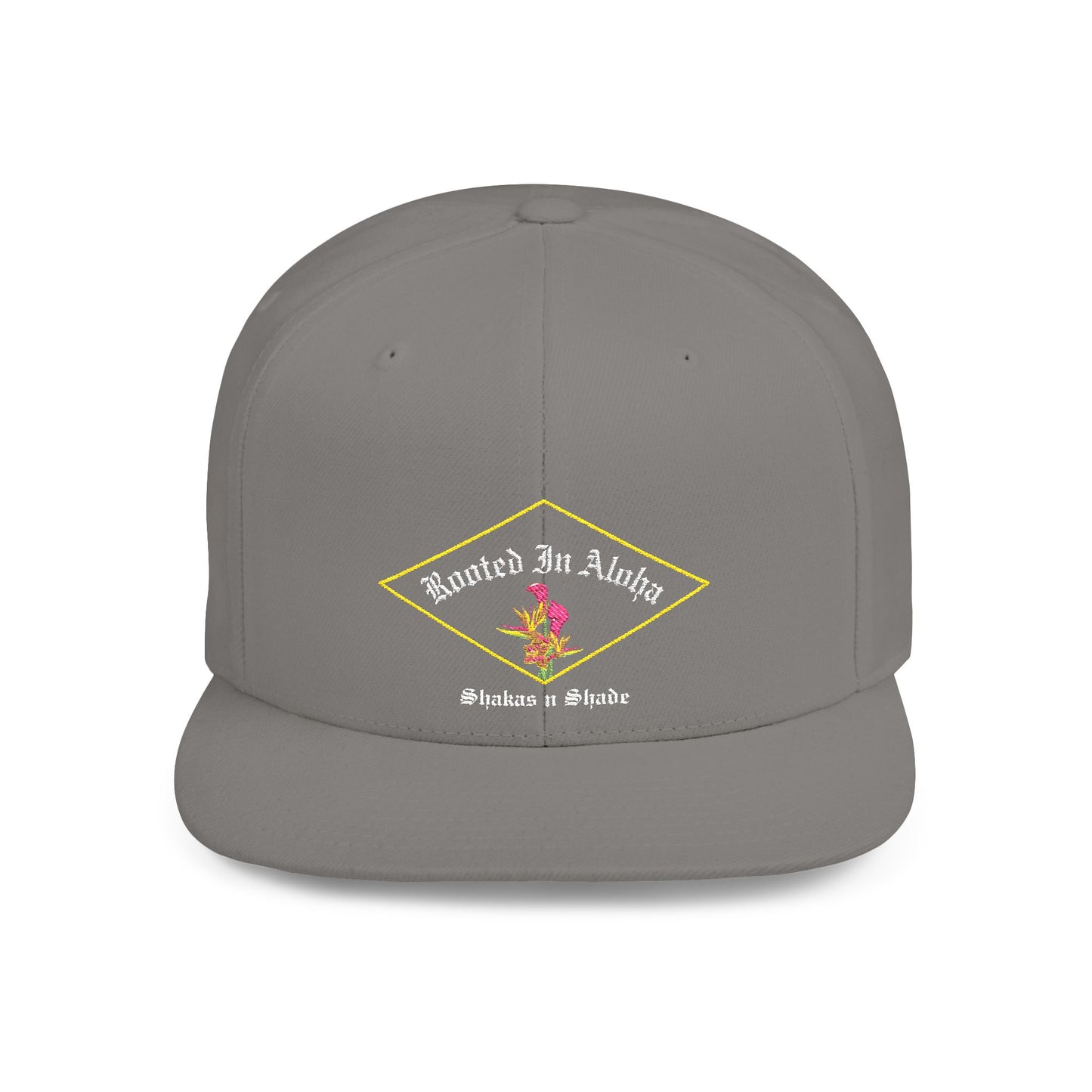 Rooted In Aloha Flat Bill Snapback Cap