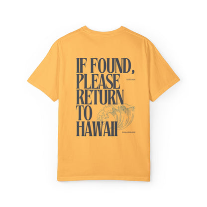 If Found, Please Return To Hawaii T-Shirt