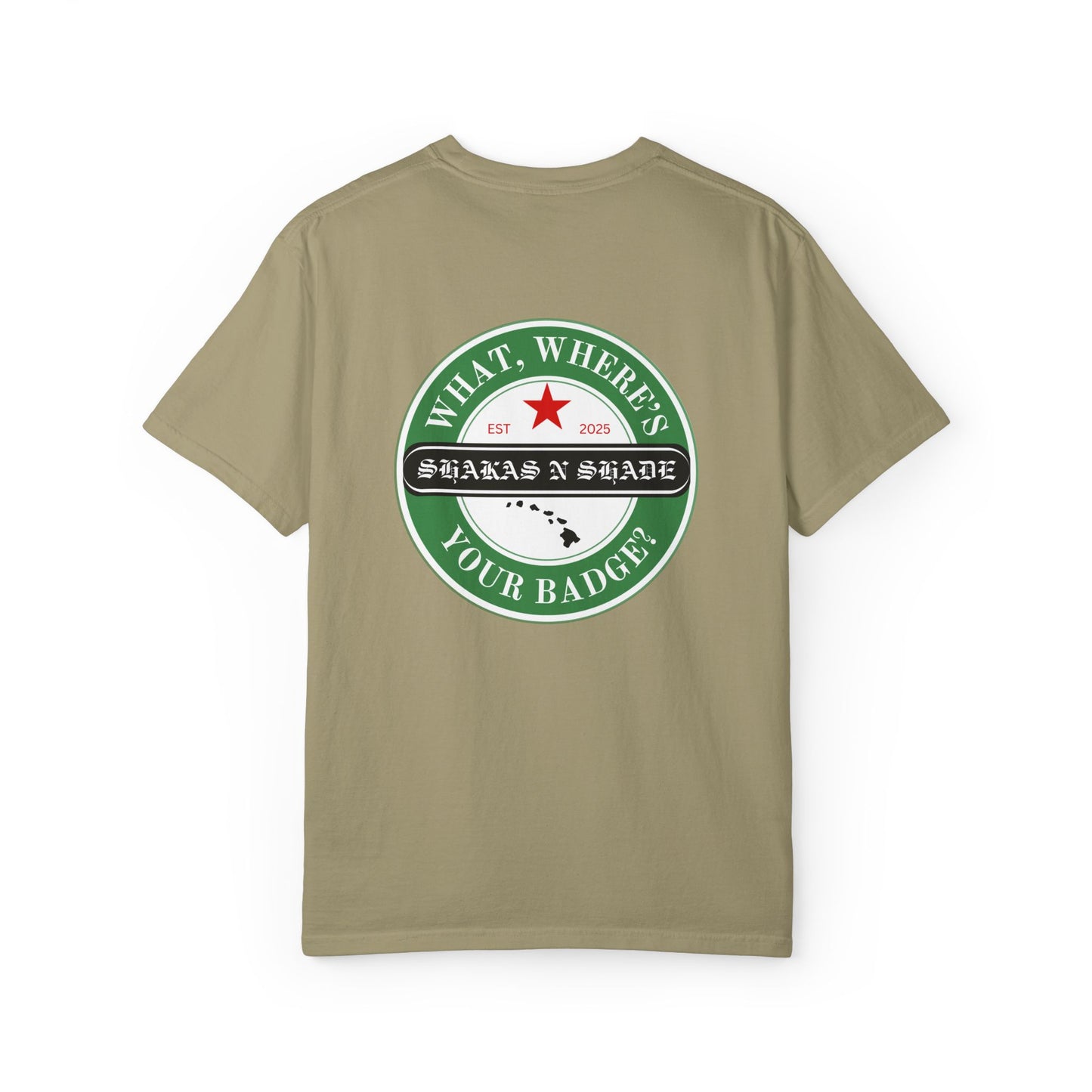 What, Where's Your Badge? Mens T-Shirt