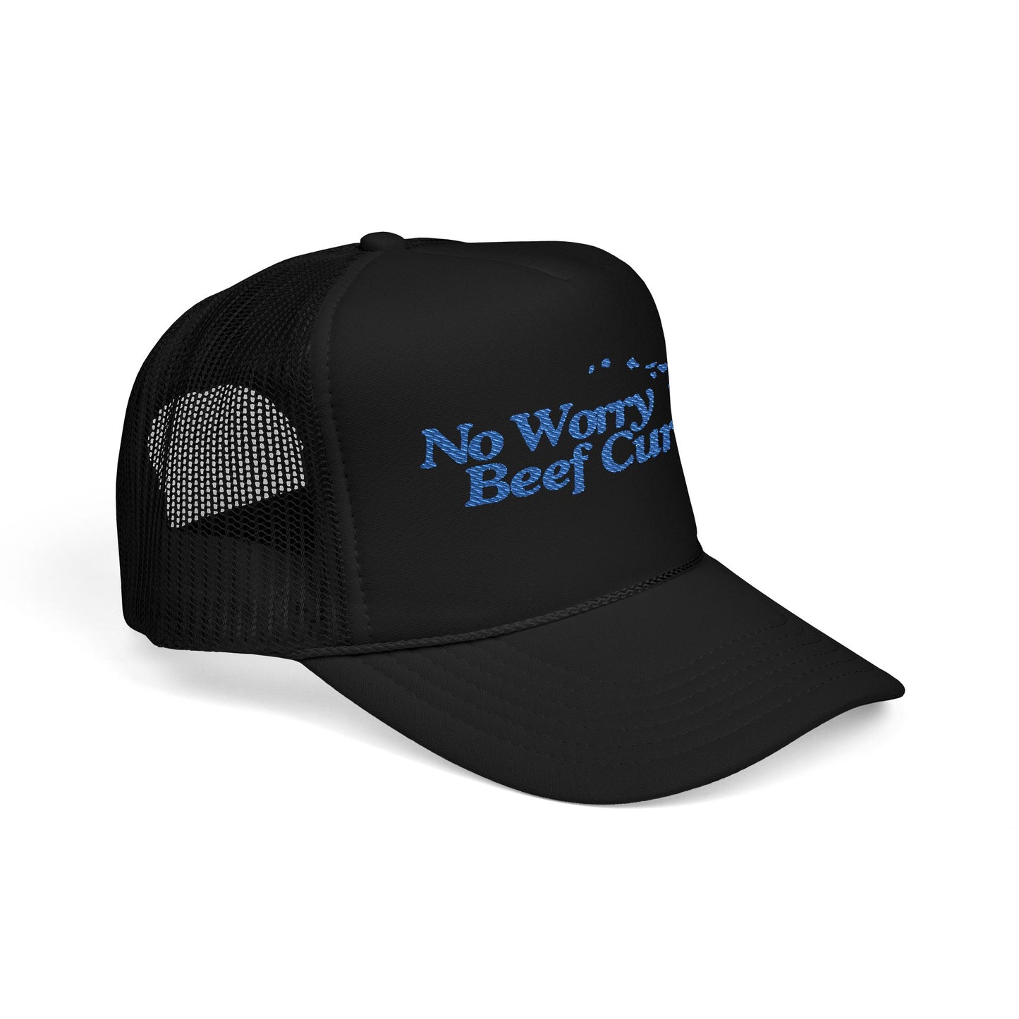 No Worry Beef Curry Embroidered Foam Trucker Hat