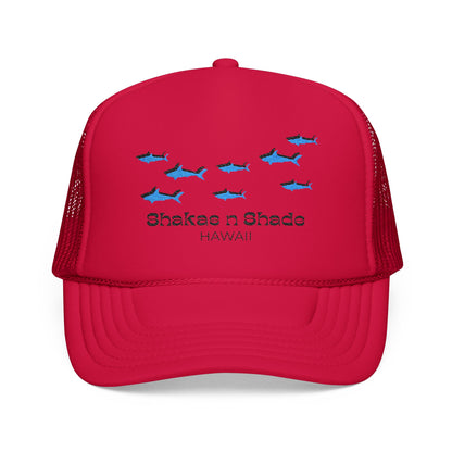 Shark Shadows Embroidered Foam Trucker Hat