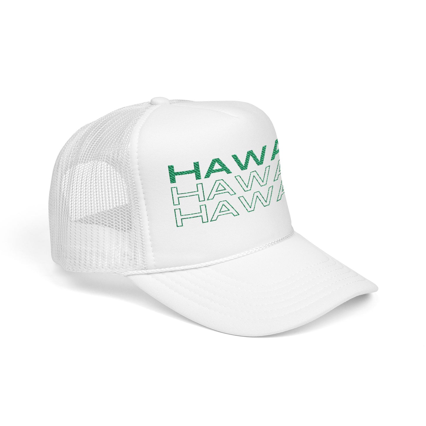 Hawaii Hawaii Hawaii Embroidered Foam Trucker Hat