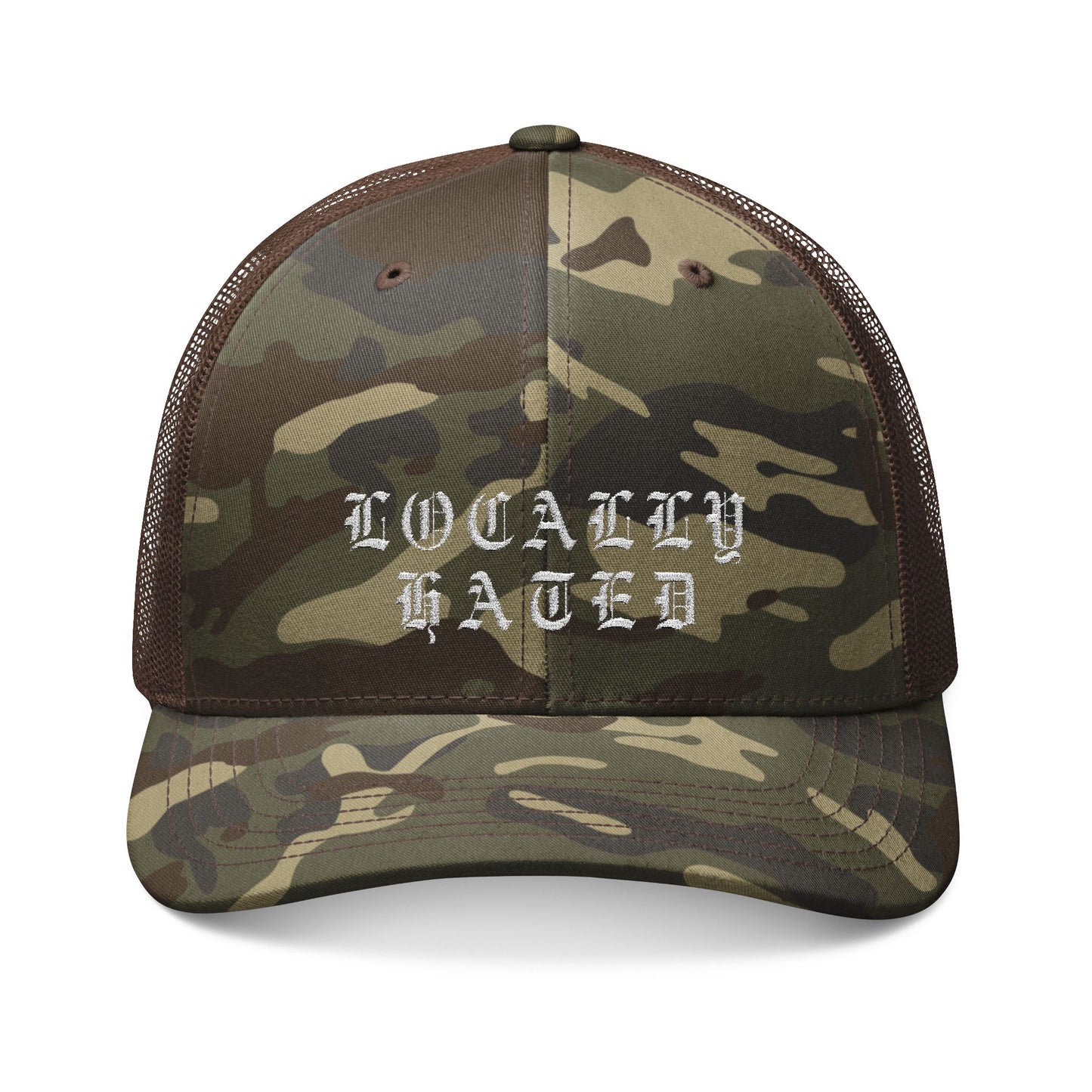 Locally Hated Camouflage Trucker Hat