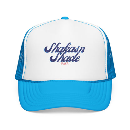 Retro Script Embroidered Foam Trucker Hat