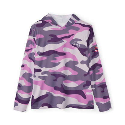 Purple Camo Hooded UPF 50+ Sun Shader Shirt