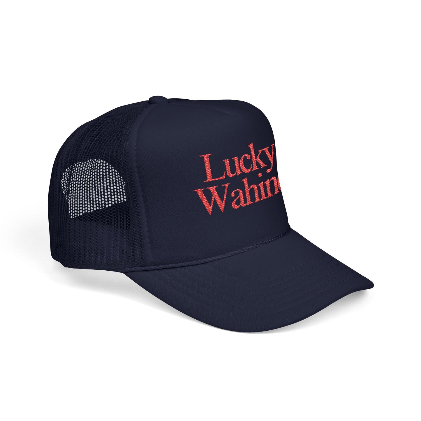 Lucky Wahine Embroidered Foam Trucker Hat