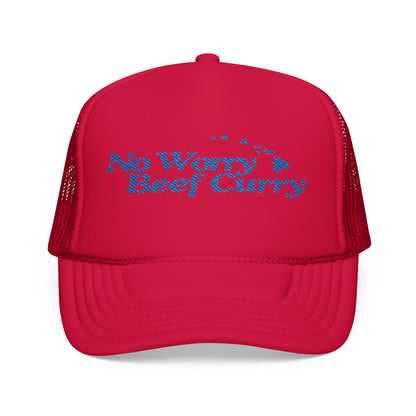 No Worry Beef Curry Embroidered Foam Trucker Hat