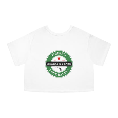 Where's Your Badge Women's Heritage Cropped T-Shirt