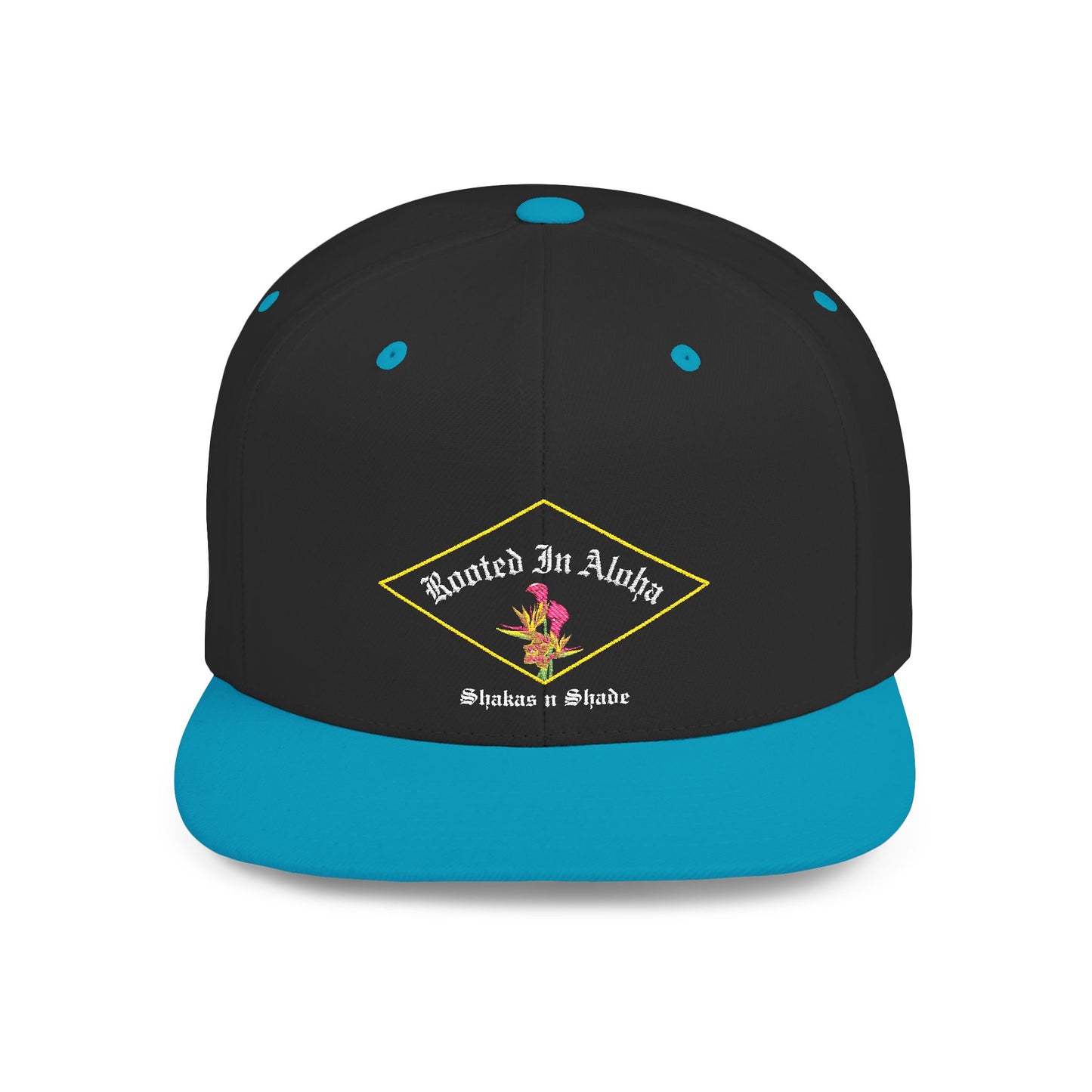 Rooted In Aloha Flat Bill Snapback Cap