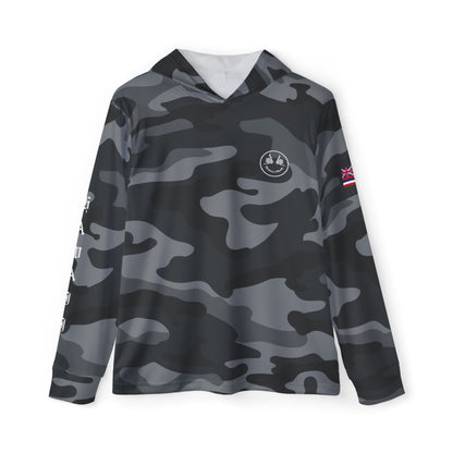 Black Camo Hooded UPF 50+ Sun Shader Shirt