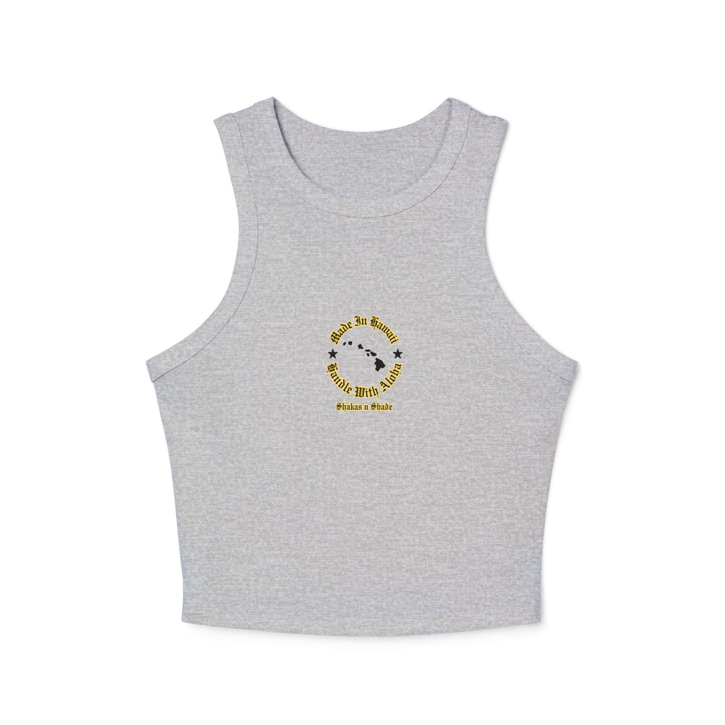 Made In Hawaii Handle With Aloha Women's Micro Rib Racer Tank Top