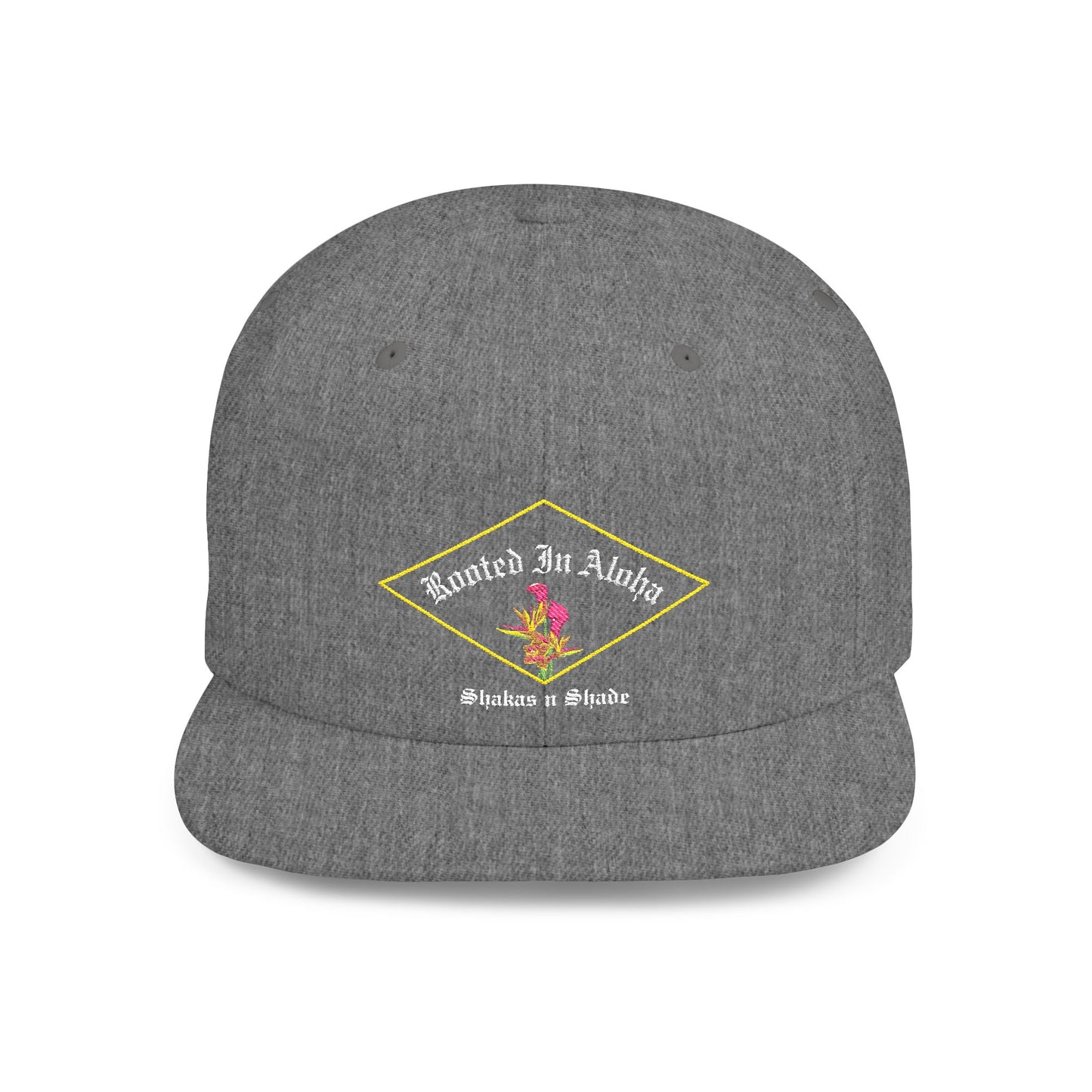 Rooted In Aloha Flat Bill Snapback Cap