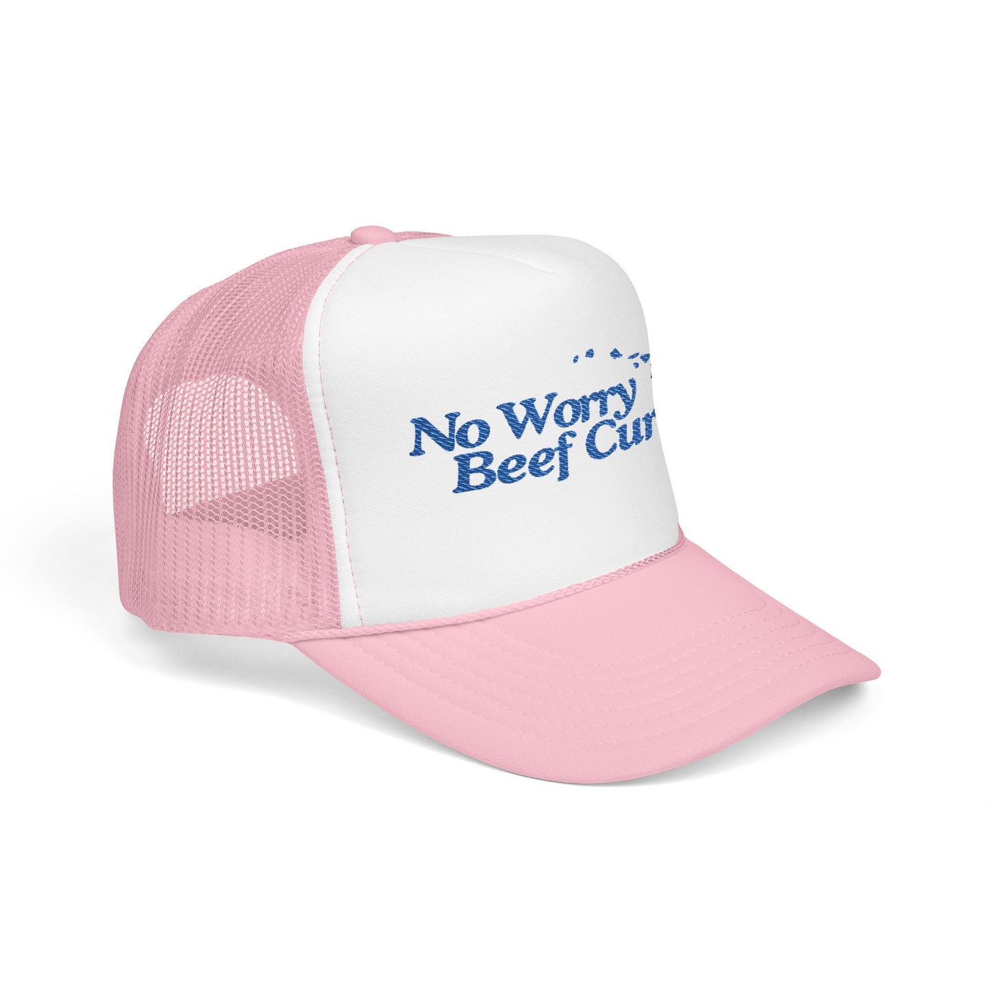 No Worry Beef Curry Embroidered Foam Trucker Hat